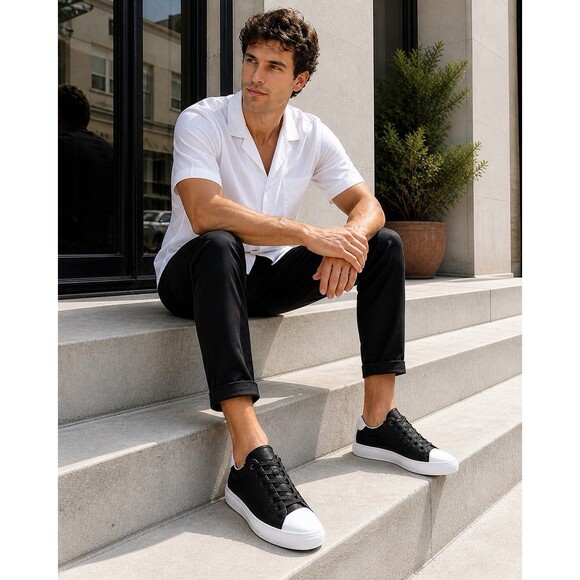 Good Man Brand Legacy Low Sneakers Mens 12 Black Minimal Clean Luxury Casual main image 13